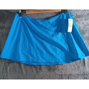 NWT Tommy Bahama Womens Large Swim Skirt Cover Peacock Blue Pearl Solids